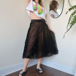 Upcycled prom dress turned ballet core circle skirt